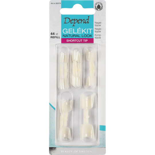 Nail Tips Gel Kit Refill Natural Duo Square
