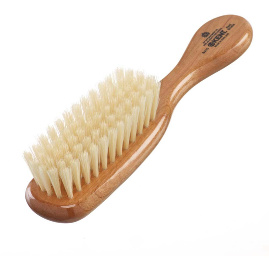 Kent Brushes Babyhårborste - Finest Soft Pure White Bristle Cherrywood