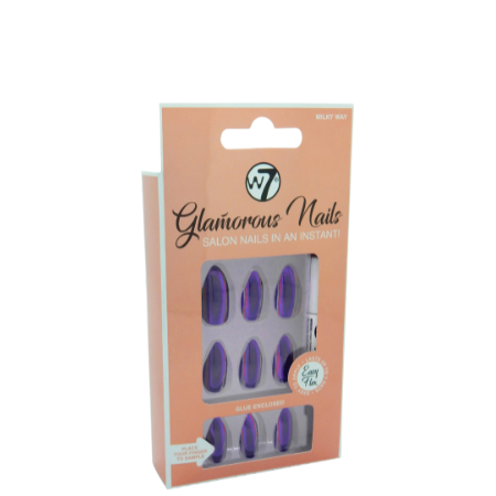W7 Glamorös Naglar Mjölkig Sätt - 24 PCS