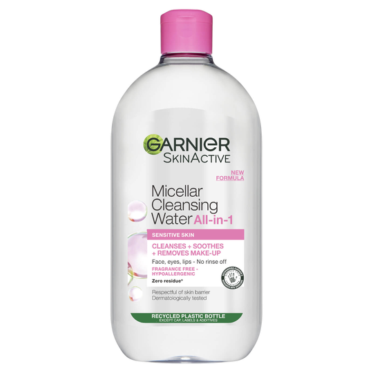 Garnier Micellar Water Facial Cleanser and Makeup Remover for Sensitive Skin 700ml