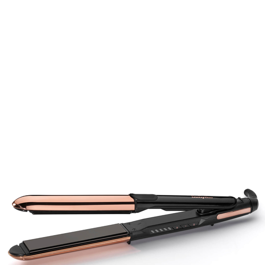 BaByliss Straight and Curl Brilliance Rose-Gold Hair Straightener - Brittisk stickkontakt