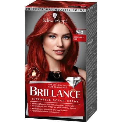 Schwarzkopf Brillance Hair Color 842 Cashmere Red