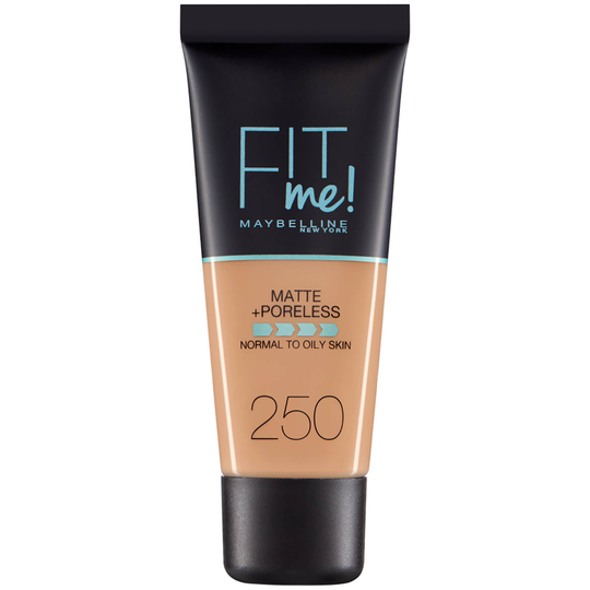 Maybelline Fit Me! Matte & Poreless Foundation 30 ml (olika nyanser) - 250 Sun Beige