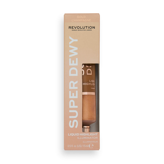 Makeup Revolution Superdewy Liquid Highlighter 15ml (Various Shades) - Gold Champagne