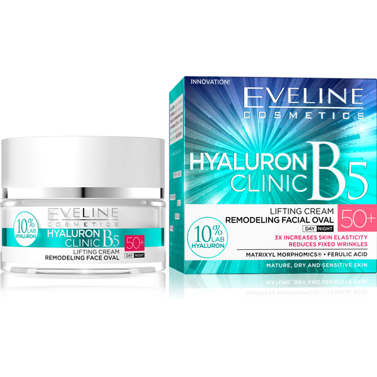 Eveline Cosmetics Hyaluron Clinic Day And Night Cream 50+ 50 ml