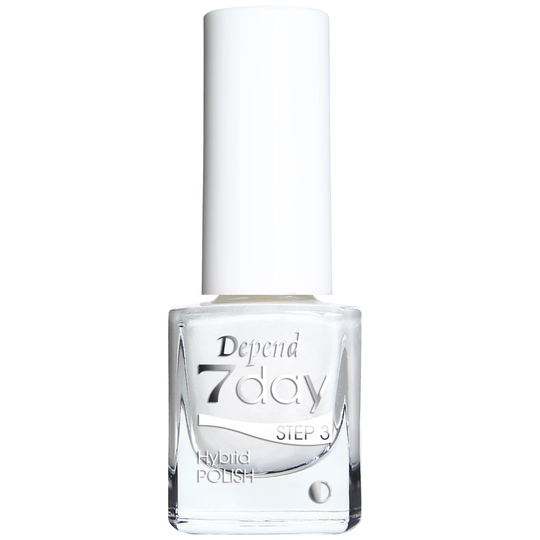 7 Day Hybrid Nail Polish 7004 White Pearls