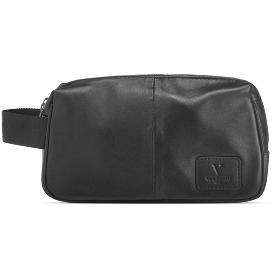 Vittorio Vit Leather Wash Bag 2 Room