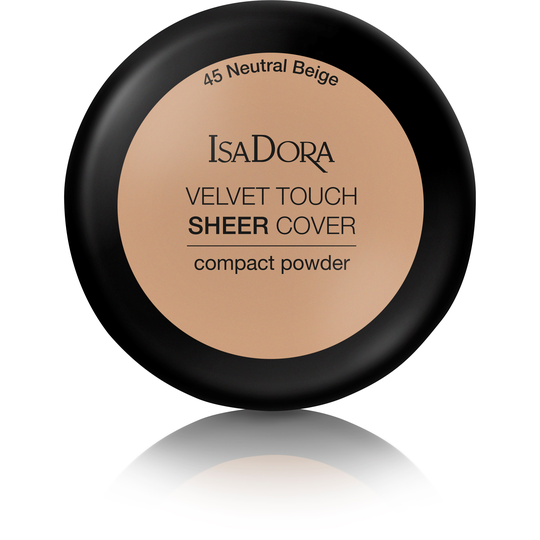 IsaDora Velvet Touch Sheer Cover Compact Powder 45 Neutral Beige