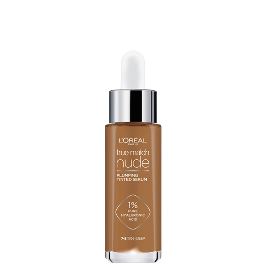 L'Oréal Paris True Match Nude Plumping Tinted Serum (Various Shades) - 7-8 Tan-Deep
