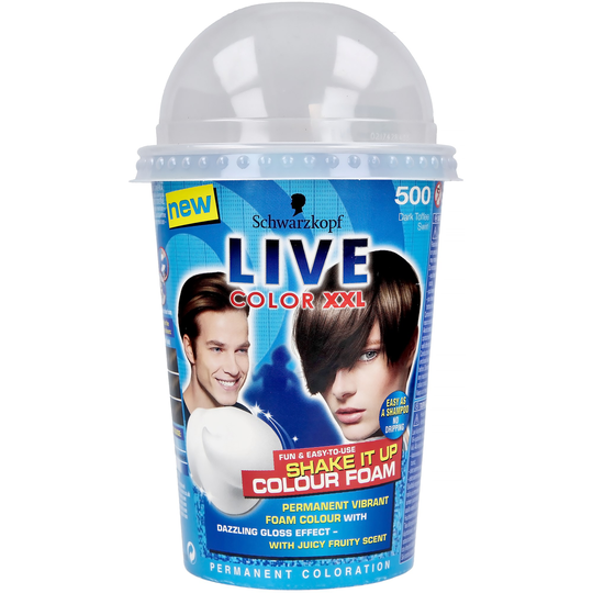 Schwarzkopf LIVE Color XXL Shake It Up Colour Foam 500 Dark Toffee Swi