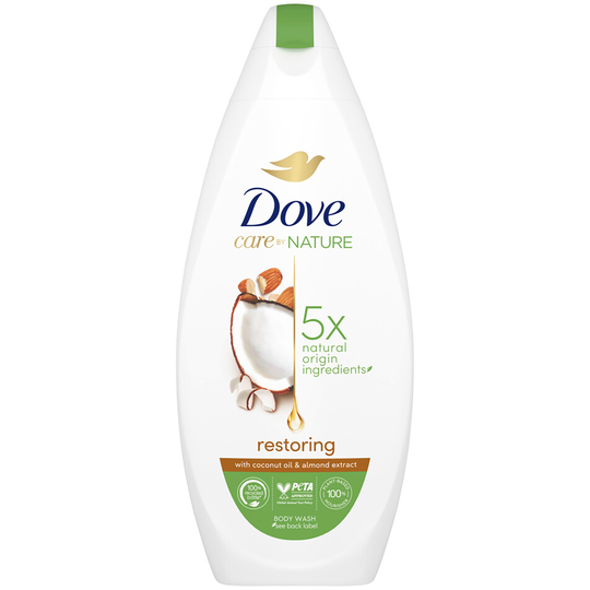 Dove Care By Nature Restoring Body Wash 225 ml