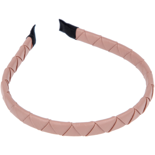 By Lyko Tunnt Flätat Diadem i Imitationsläder Rosa