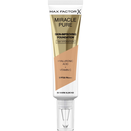 Max Factor Miracle Pure Skin-Improving Foundation 45 Warm Almond