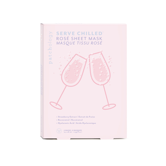 Patchology Served Chilled Rosé Sheet Mask 4-pack