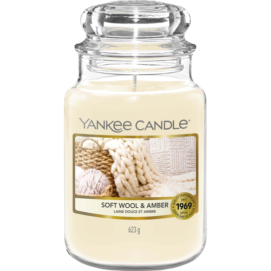 Yankee Candle Soft Wool And Amber Large Jar