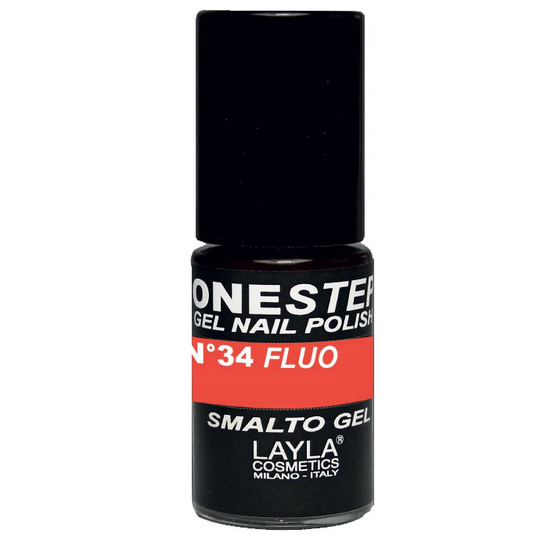 Layla One Step Gel Nail Polish Orange Fluo