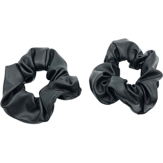 By Lyko 2 pack scrunchies i läderimitation Black