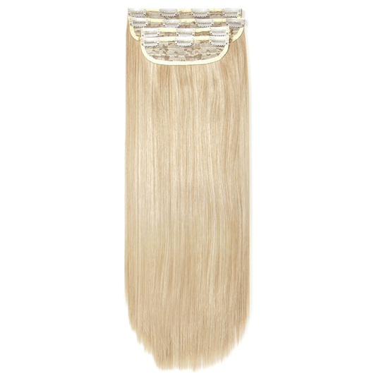 LullaBellz Ultimate Half Up Half Down 22 Straight Extension and Pony Set (Various Shades) - Light blonde