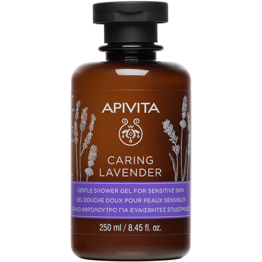 APIVITA Caring Lavender Gentle Shower Gel for Sensitive Skin with Lav