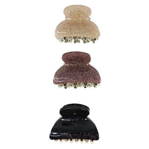 By Lyko 3 Pack Klämmor Med Glitter Brown