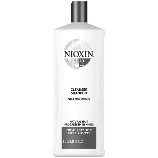 NIOXIN 3-Part System 2 Cleanser Shampoo for Natural Hair with Progressed Thinning 1000 ml