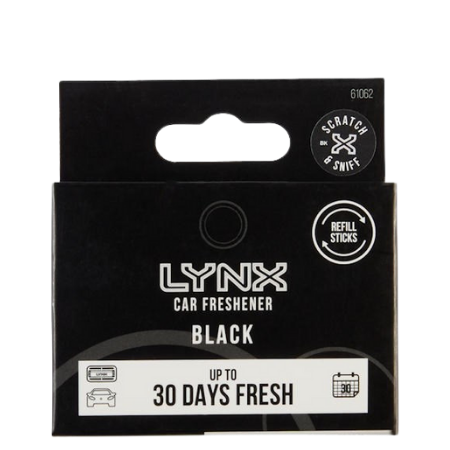 Lynx Svart Påfyllning Luftfräschare Till Bil - 2 PCS
