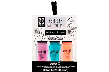 SOKO Peel Off Nagellack - 3 färger