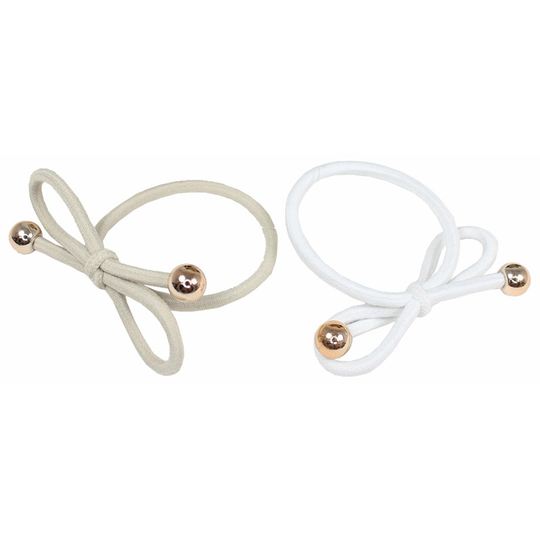 By Lyko 2 pcs set snodd med rosett Vit/Beige