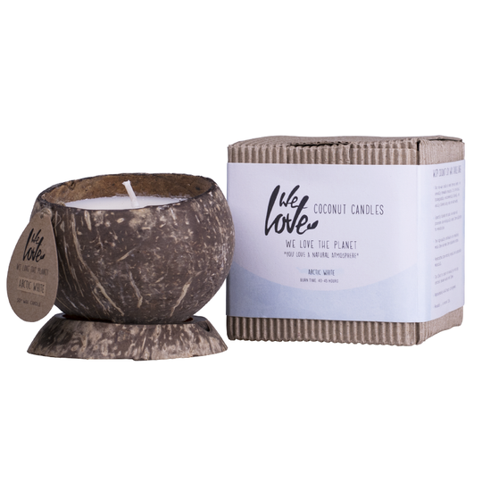We Love The Planet Coconut Candle Arctic White