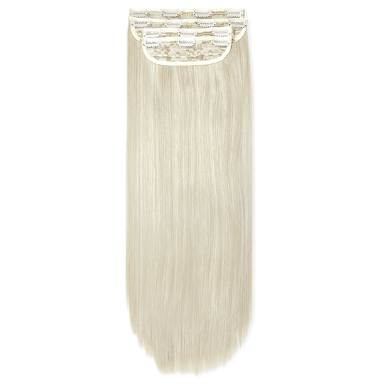 LullaBellz Ultimate Half Up Half Down 22 Straight Extension and Pony Set (Various Shades) - Bleach Blonde