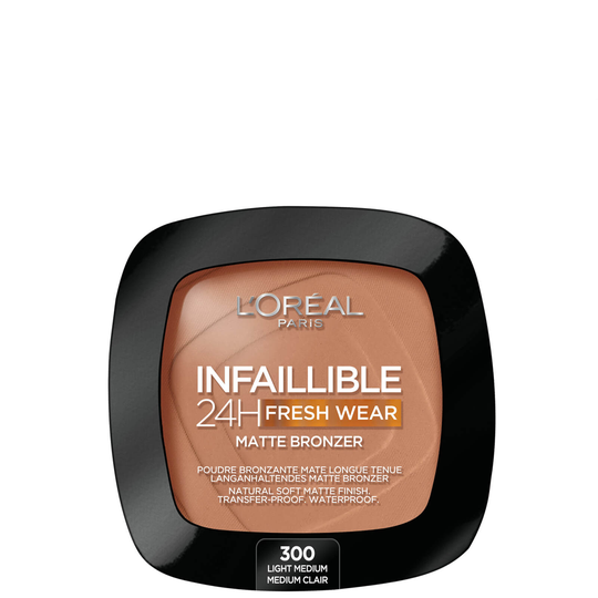 L'Oréal Paris Infallible 24H Longwear Soft Matte Bronzer 90ml (Various Shades) - 300 Light Medium