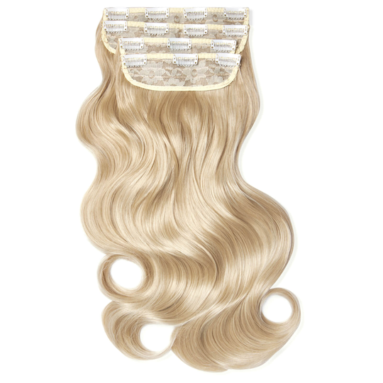 LullaBellz Ultimate Half Up Half Down 22 Curly Extension and Pony Set (Variouse Shades - Light blonde