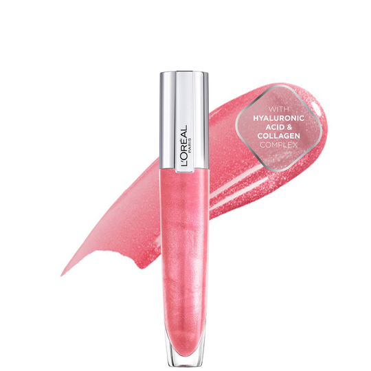 L'Oreal Paris Brilliant Signature Plumping Lip Gloss 7ml (Various Shades) - 406 Amplify