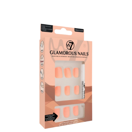 W7 Glamorös Naglar Aprikos Glöd - 24 PCS