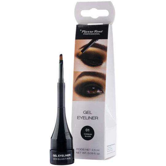 Pierre Rene Gel Eyeliner Longlasting 01 Carbon Black