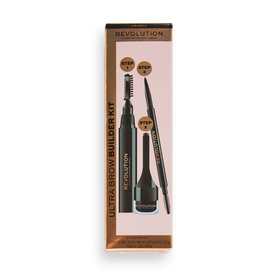 Makeup Revolution Ultra Brow Builder Kit (Various Shades) - Granite