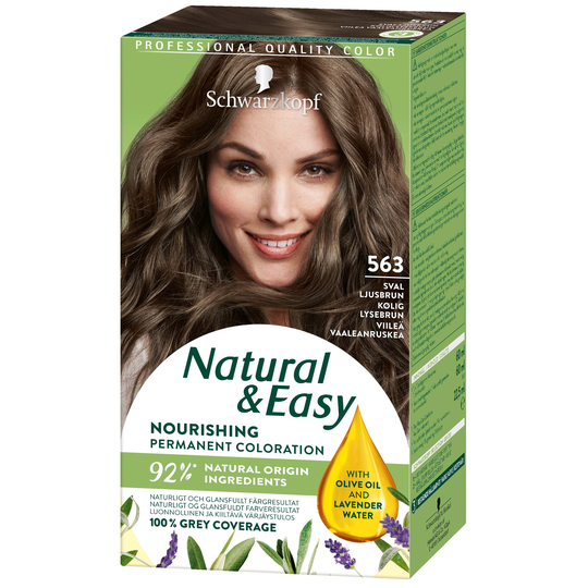 Schwarzkopf Natural & Easy Hair Color 563 Sval Ljusbrun
