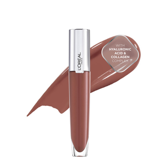 L'Oreal Paris Brilliant Signature Plumping Lip Gloss 7ml (Various Shades) - 414 Escalate