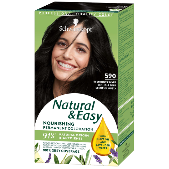 Schwarzkopf Natural & Easy Hair Color 590 Ebenholts Svart