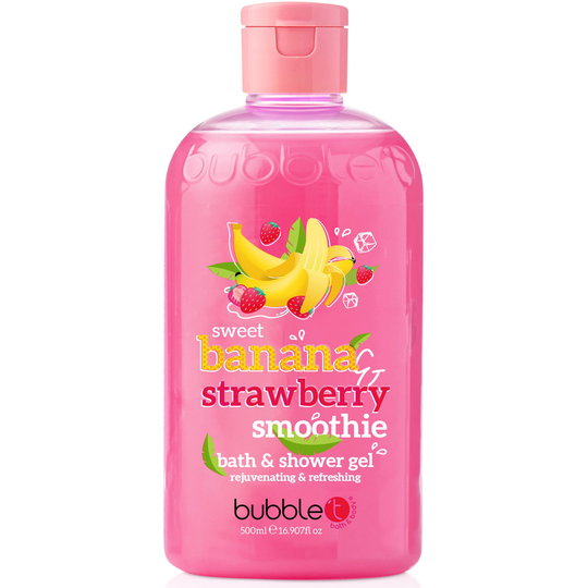 BubbleT Banana & Strawberry Smoothie Bath & Shower Gel 500 ml
