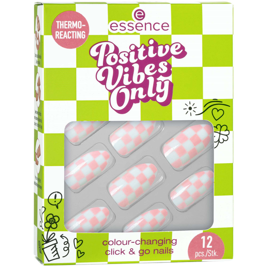 essence Positive Vibes Only Colour-Changing Click & Go Nails
