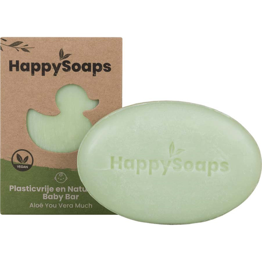 HappySoaps Baby & Kids Shampoo and Body Wash Bar Aloe You Vera Much