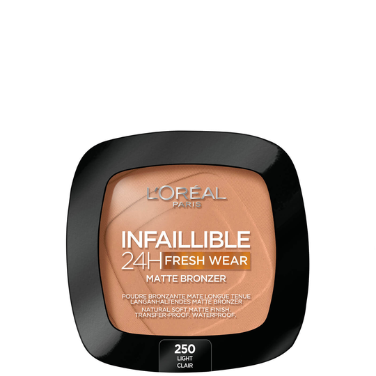 L'Oréal Paris Infallible 24H Longwear Soft Matte Bronzer 90ml (Various Shades) - 250 Light