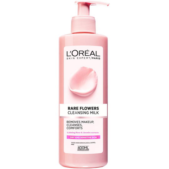 Loreal Paris Rare Flowers Cleansing Milk Dry/Sensitive 400 ml