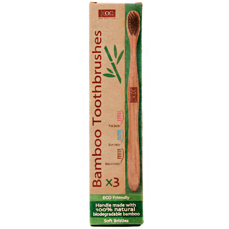 XOC Bambu Mjuk Tandborstar - 3 PCS