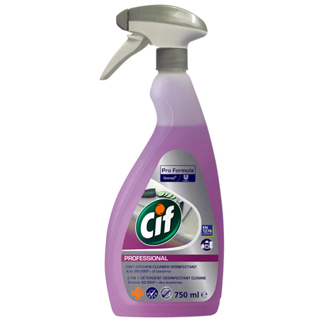 Cif 2-i-1 Kitchen Cleaner Disinfectant Spray - 750ML