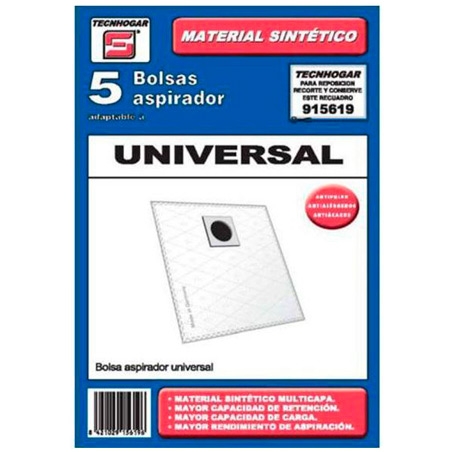 Tecnhogar Universal Dammsugarpåsar - 5 st