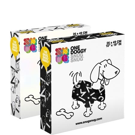 Symbols Snug Snug One Doggy Hundfilt med Armar - Vit