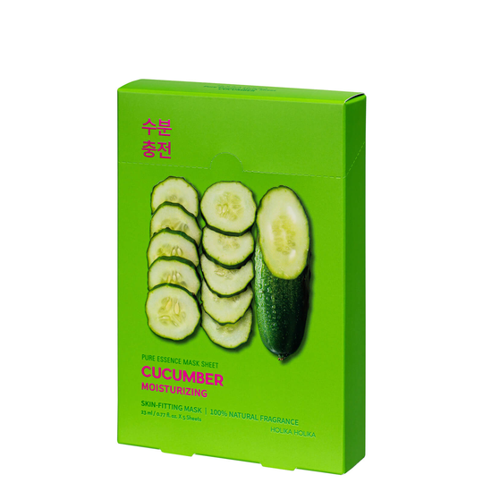 Holika Holika Pure Essence Mask Sheet (5 Masks) 155ml (Various Options) - Cucumber