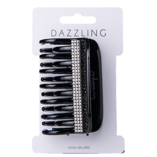 Dazzling Hår Hårklämma, svart med glitter